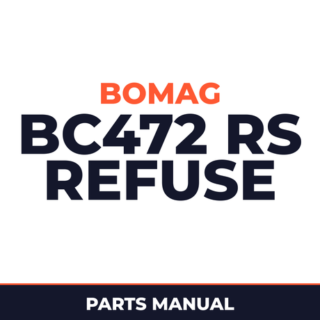 Bomag BC472 RS refuse compactor Service Parts Catalogue Manual SN101930011001-101930019999