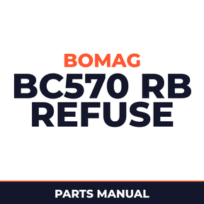 Bomag BC570 RB refuse compactor Service Parts Catalogue Manual SN101570700101-101570700120