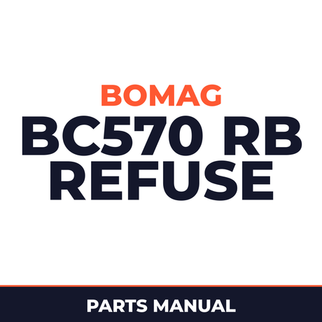 Bomag BC570 RB refuse compactor Service Parts Catalogue Manual SN101570701001-101570701016
