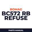 Bomag BC572 RB refuse compactor Service Parts Catalogue Manual SN101570631001-101570631163