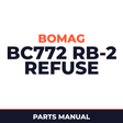 Bomag BC772 RB-2 refuse compactor Service Parts Catalogue Manual SN101570431001-101570439999