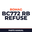 Bomag BC772 RB refuse compactor Service Parts Catalogue Manual SN101570531010-101570531215