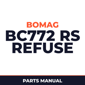 Bomag BC772 RS refuse compactor Service Parts Catalogue Manual SN101570561002-101570561035