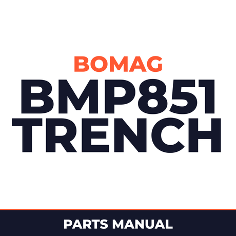 Bomag BMP851 Trench compactor Service Parts Catalogue Manual SN101720031840-101720032377