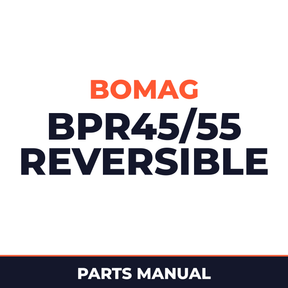 Bomag BPR45/55 Reversible VIBRATORY PLATES Service Parts Catalogue Manual SN101690371003-101690371155
