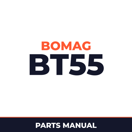 Bomag BT55 Tamper Service Parts Catalogue Manual SN101540323028-101540324103