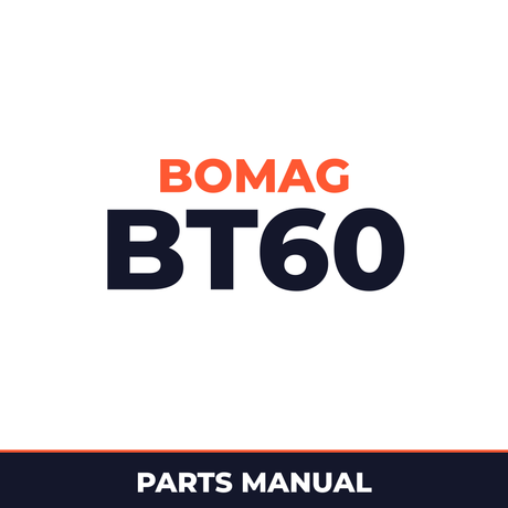 Bomag BT60 Tamper Service Parts Catalogue Manual SN101541101050-101541109999