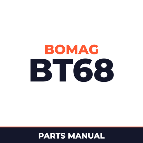 Bomag BT68 Tamper Service Parts Catalogue Manual SN101540130101-101540132295