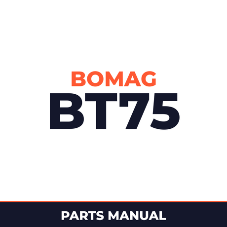 Bomag BT75 Tamper Service Parts Catalogue Manual SN101540411519-101540411720