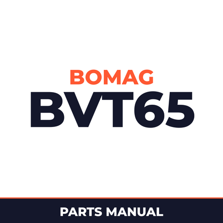 Bomag BVT65 Tamper Service Parts Catalogue Manual SN101541201050-101541209999