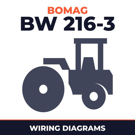 BOMAG BW 216-3 Single Drum Vibratory Roller Hydraulic Schematics and Circuit Diagrams Manual