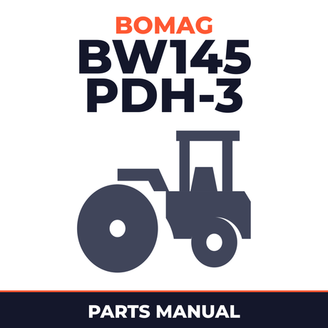 Bomag BW145 PDH-3 Single drum vibratory rollers Service Parts Catalogue Manual SN101581301001-101581301008