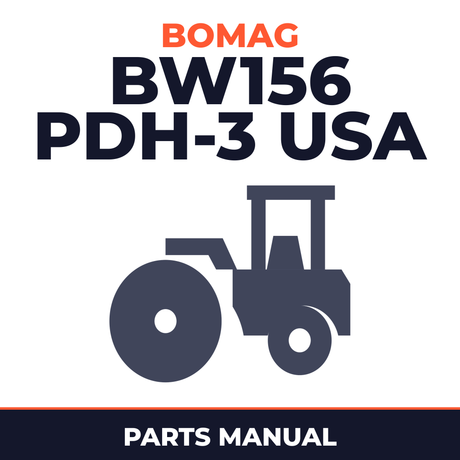 Bomag BW156 PDH-3 USA Single drum vibratory rollers Service Parts Catalogue Manual SN101581051001