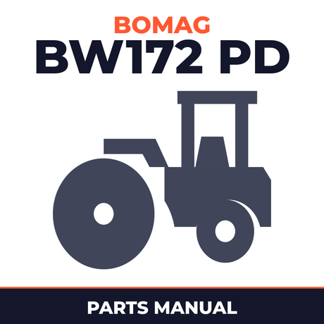 Bomag BW172 PD Single drum vibratory rollers Service Parts Catalogue Manual SN101520210152-101520210199