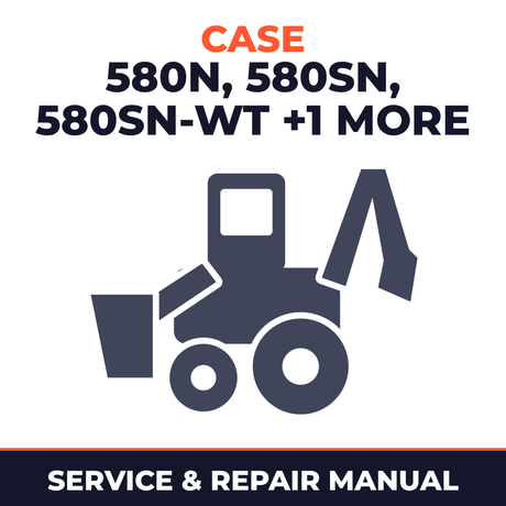 Case 580N 580SN 580SN-WT 590SN Tractor Loader Backhoe Service & Repair Manual