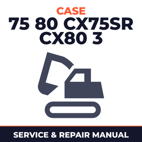 Case Crawler Excavator CX 75 sr 80 Cx75sr Cx80 Tier 3 Service Workshop Repair Shop Manual