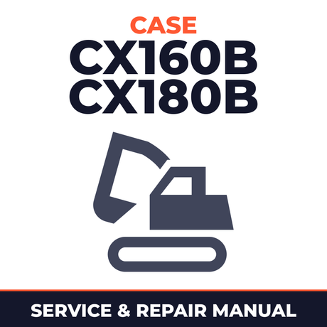 CASE CX160B CX180B Crawler Excavator Service Repair Manual SET