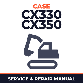 CASE CX330 CX350 Crawler Excavator Service Repair Manual SET