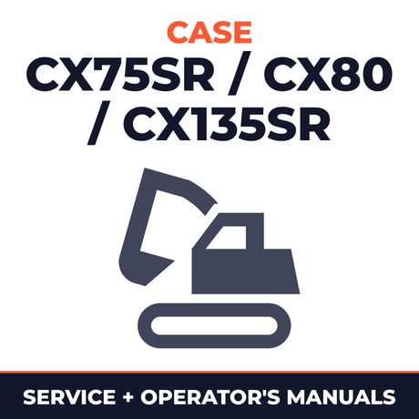 Case CX75SR/CX80/CX135SR Tier 3 Crawler Excavators operation service Manual