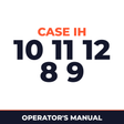 Case IH 10 11 12 8 9 Hay Tool Operator's Manual