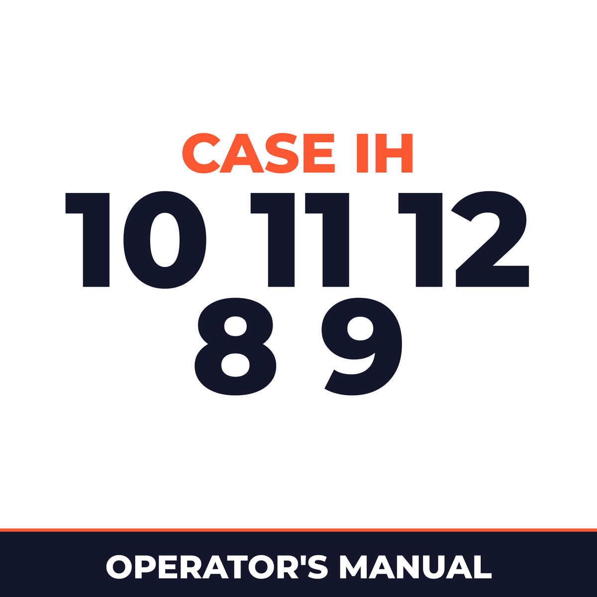 Case IH 10 11 12 8 9 Hay Tool Operator's Manual