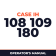 Case IH 108 109 180 Planter Operator's Manual