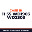 Case IH 11 55 WD1903 WD2303 Hay Tool Service & Repair Manual