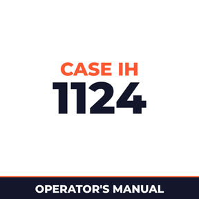 Case IH 1124 Planter Operator's Manual