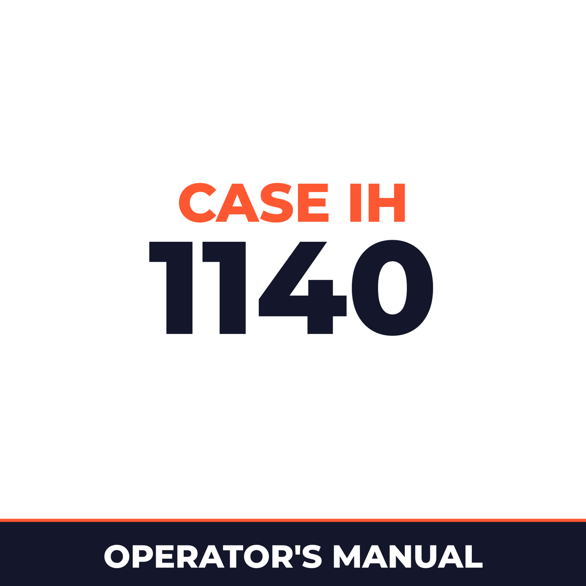 Case IH 1140 Hay Tool Operator's Manual