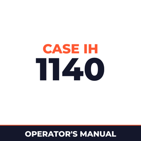 Case IH 1140 Hay Tool Operator's Manual