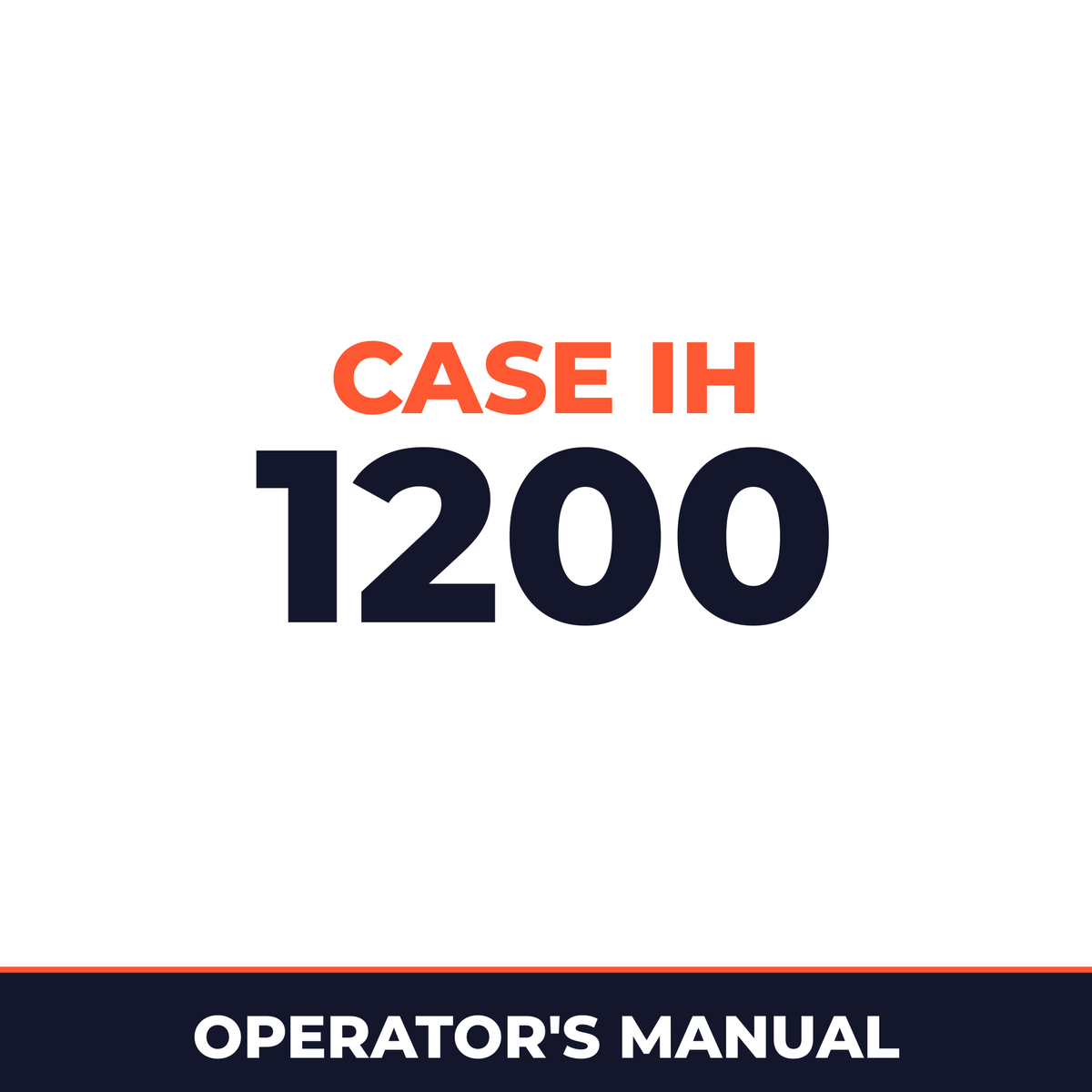 Case IH 1200 Planter Operator's Manual