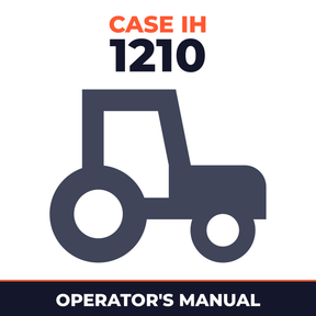 Case IH 1210 Tractor Operator's Manual