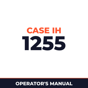 Case IH 1255 Hay Tool Operator's Manual