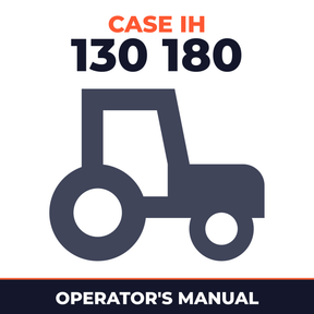 Case IH 130 180 Tractor Operator's Manual