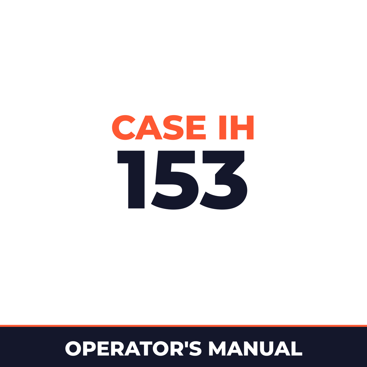 Case IH 153 Planter Operator's Manual