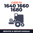 Case IH 1640 1660 1680 Combine Service & Repair Manual