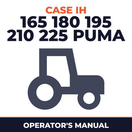 Case IH 165 180 195 210 225 Puma Tractor Operator's Manual