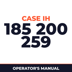 Case IH 185 200 259 Planter Operator's Manual