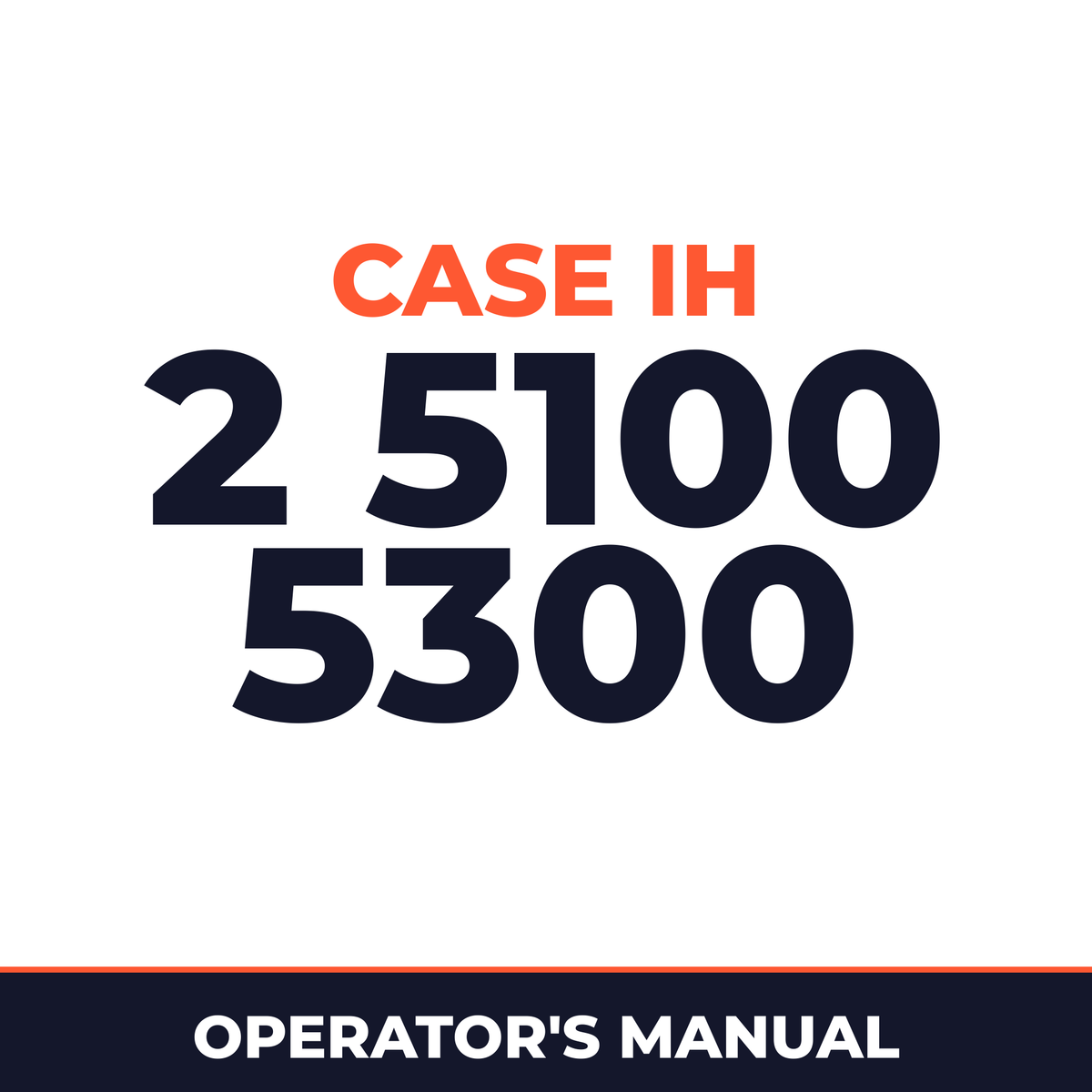 Case IH 2 5100 5300 Planter Operator's Manual