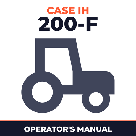 Case IH 200-F Tractor Operator's Manual