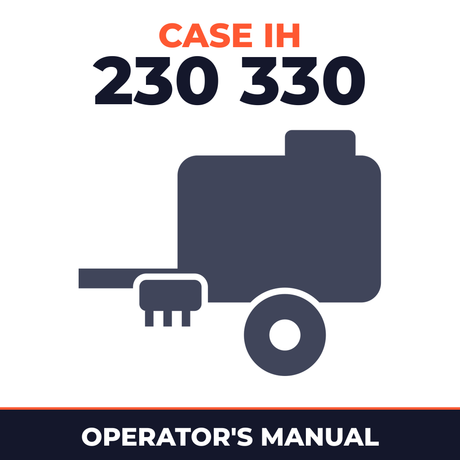 Case IH 230 330 Baler Operator's Manual