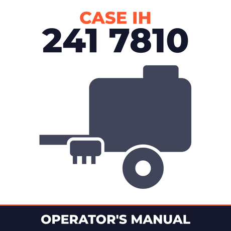 Case IH 241 7810 Baler Operator's Manual