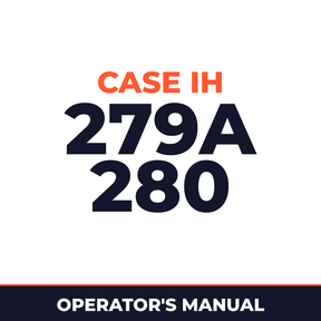Case IH 279A 280 Planter Operator's Manual