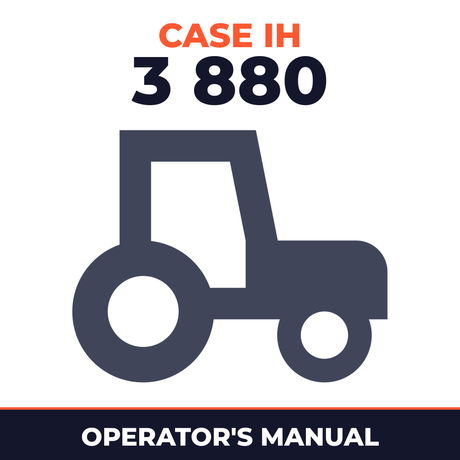 Case IH 3 880 Tractor Operator's Manual