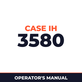 Case IH 3580 Planter Operator's Manual