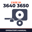 Case IH 3640 3650 Round Baler Operator's Manual