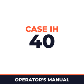 Case IH 40 Planter Operator's Manual