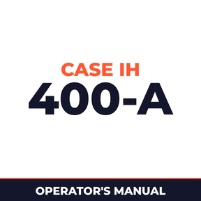 Case IH 400-A Machine Operator's Manual
