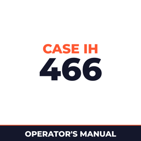 Case IH 466 Planter Operator's Manual