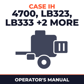 Case IH 4700 LB323 LB333 LB423 LB433 Baler Operator's Manual